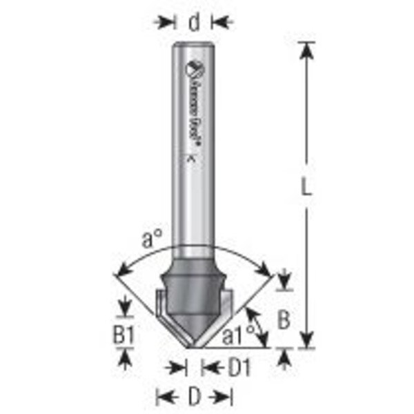 Amana Tool 45795 ACM Double Edge Folding VGroove Bit Cirlce Saw