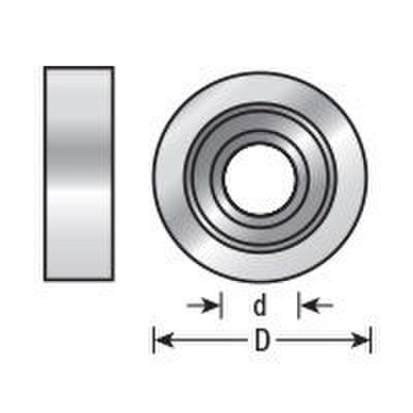 Amana Tool 47711 6mm x 19mm Metric Steel Ball Bearing Guide Cirlce Saw