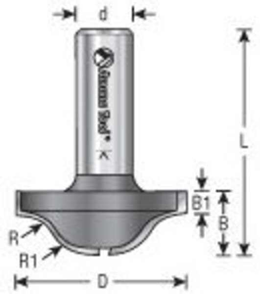 Amana Tool 54297 Base Moulding Ogee Edge Detail Router Bit 2 Flute