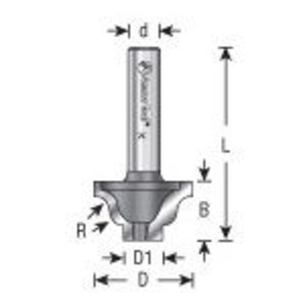 Amana Tool 56208 1 In Carbide Tipped Ogee Groove Bit Cirlce Saw