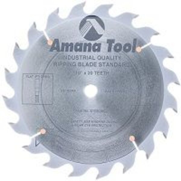 Amana Tool 610200 10" 20T 18 FTG Ripping Saw Blade Standard Cirlce Saw